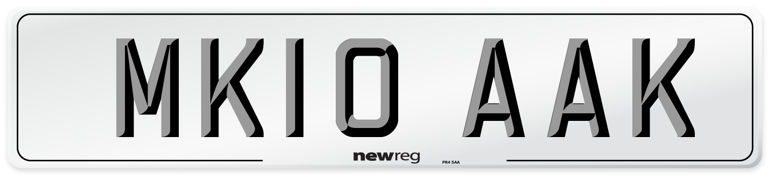 MK10 AAK Number Plate from New Reg